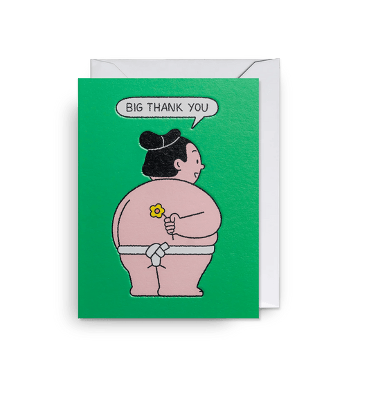 Sumo Mini Thank You Mini Card - UniqueEntity Art