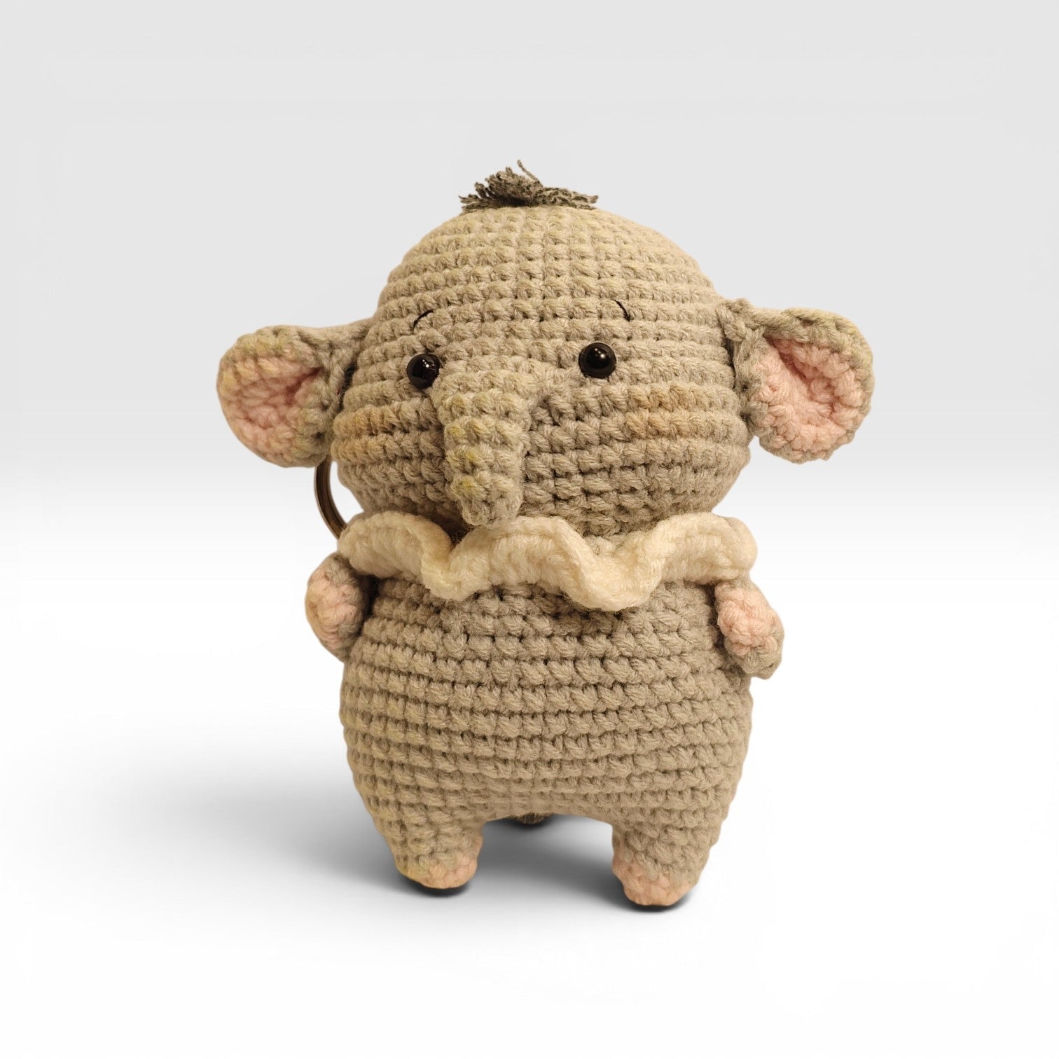 Tan Baby Elephant Keychain - UniqueEntity Art