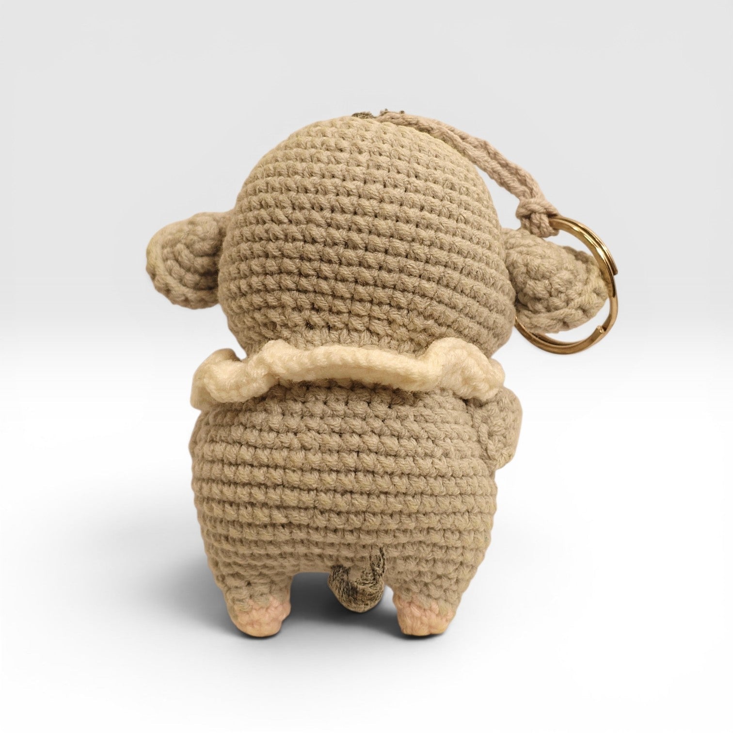 Tan Baby Elephant Keychain - UniqueEntity Art