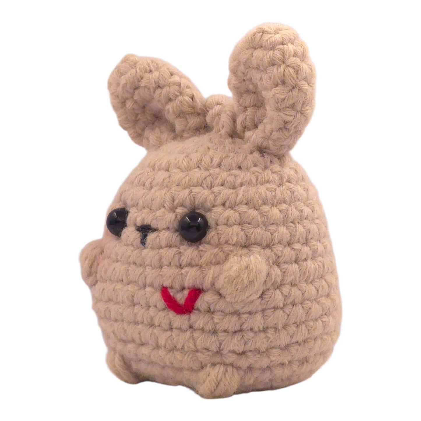 Tan Cheeky Bunny Keychain - UniqueEntity Art