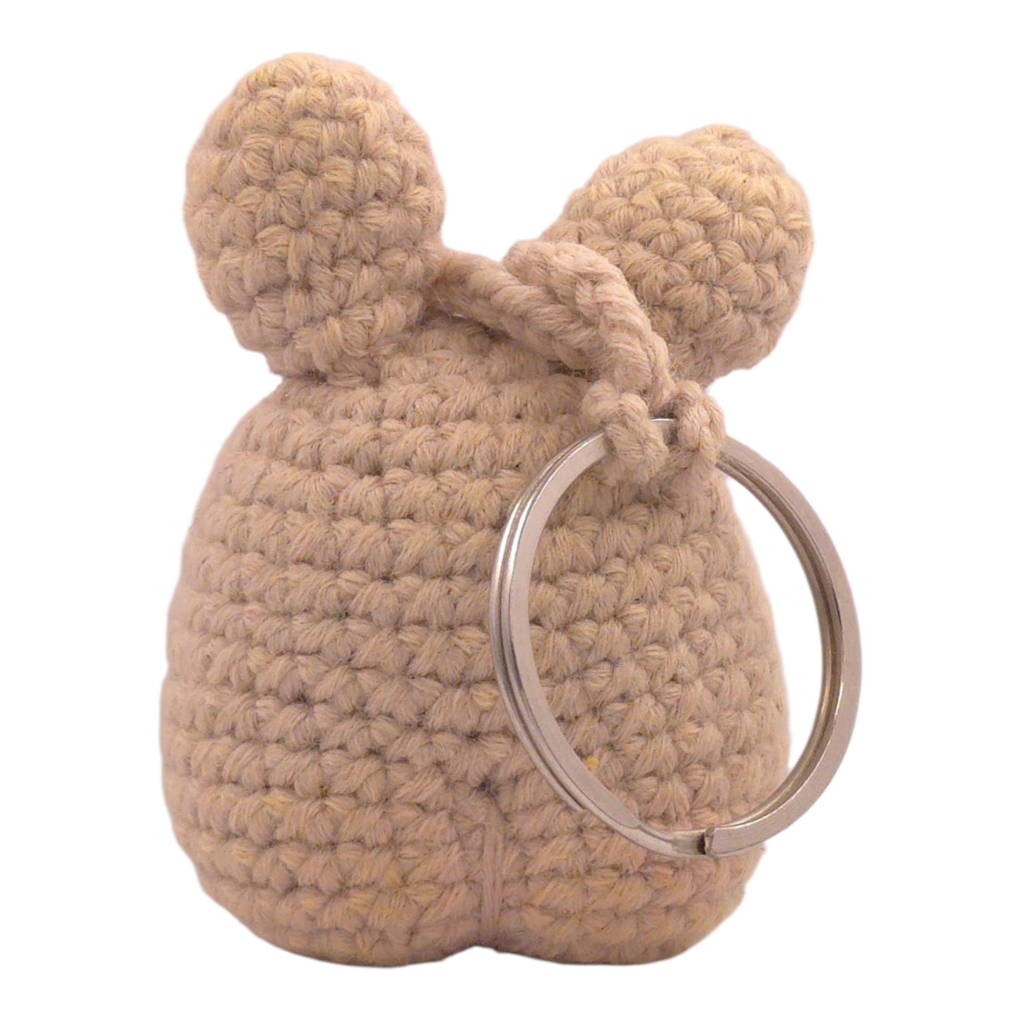 Tan Cheeky Bunny Keychain - UniqueEntity Art