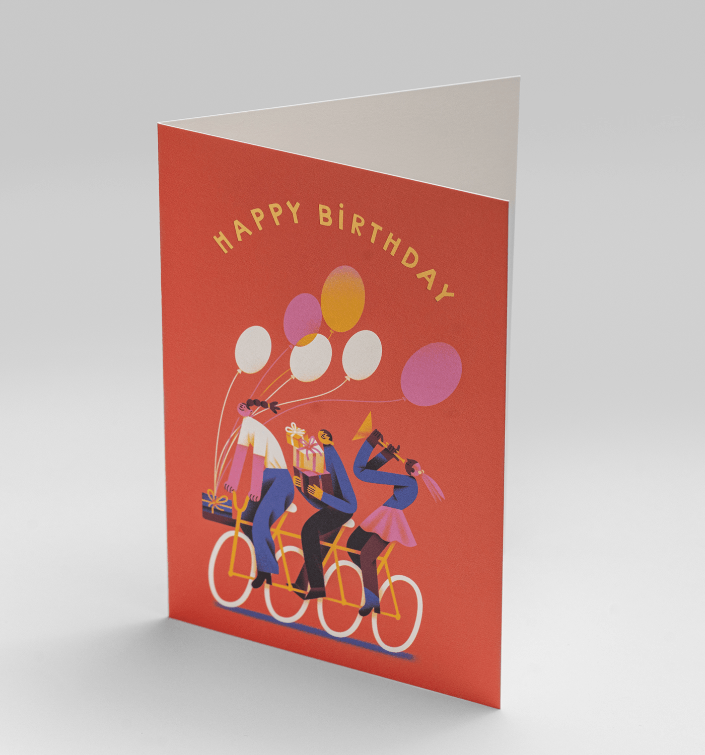 Tania Yakunova - Happy Birthday Bike - Greeting Cards - UniqueEntity Art