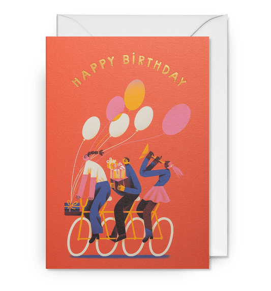 Tania Yakunova - Happy Birthday Bike - Greeting Cards - UniqueEntity Art