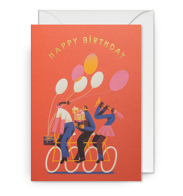 Tania Yakunova -  Happy Birthday Bike -  Greeting Cards