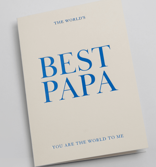 The Worlds Best Papa Fathers Day Card - UniqueEntity Art