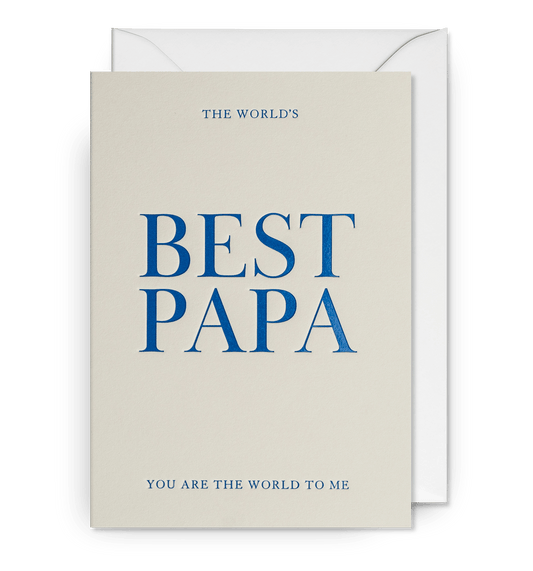 The Worlds Best Papa Fathers Day Card - UniqueEntity Art