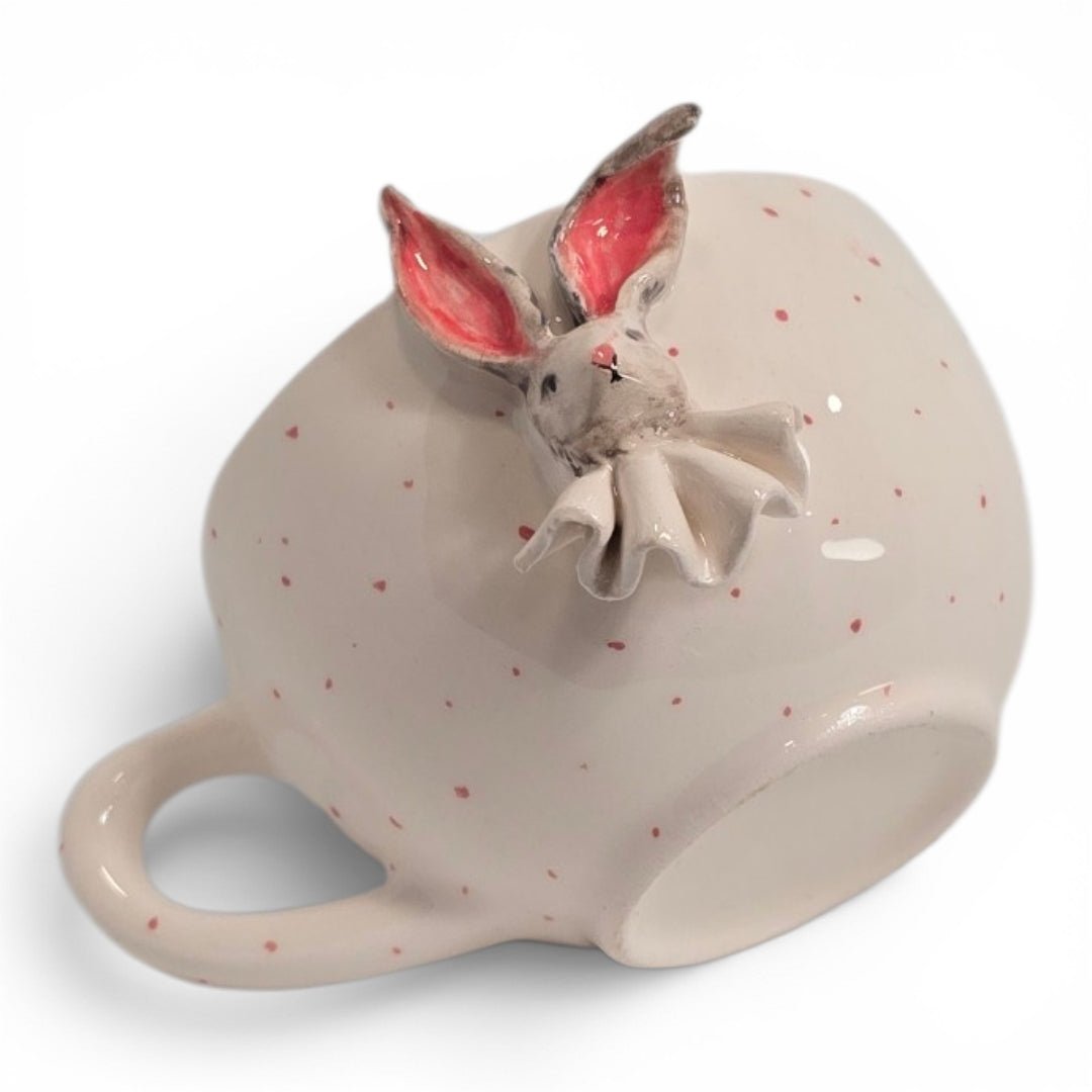 Tiny Red Rosebud Mug - UniqueEntity Art