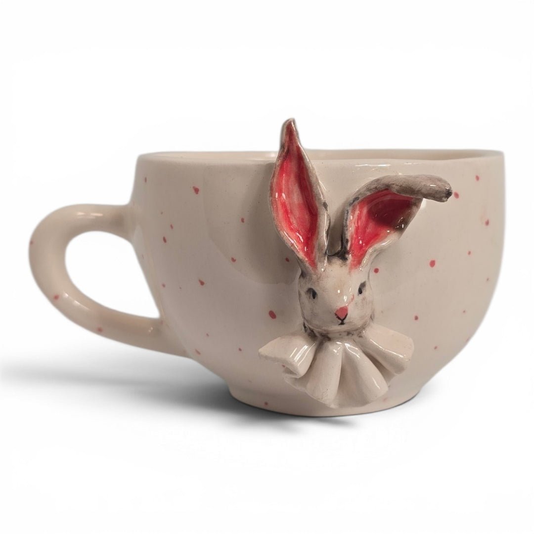 Tiny Red Rosebud Mug - UniqueEntity Art
