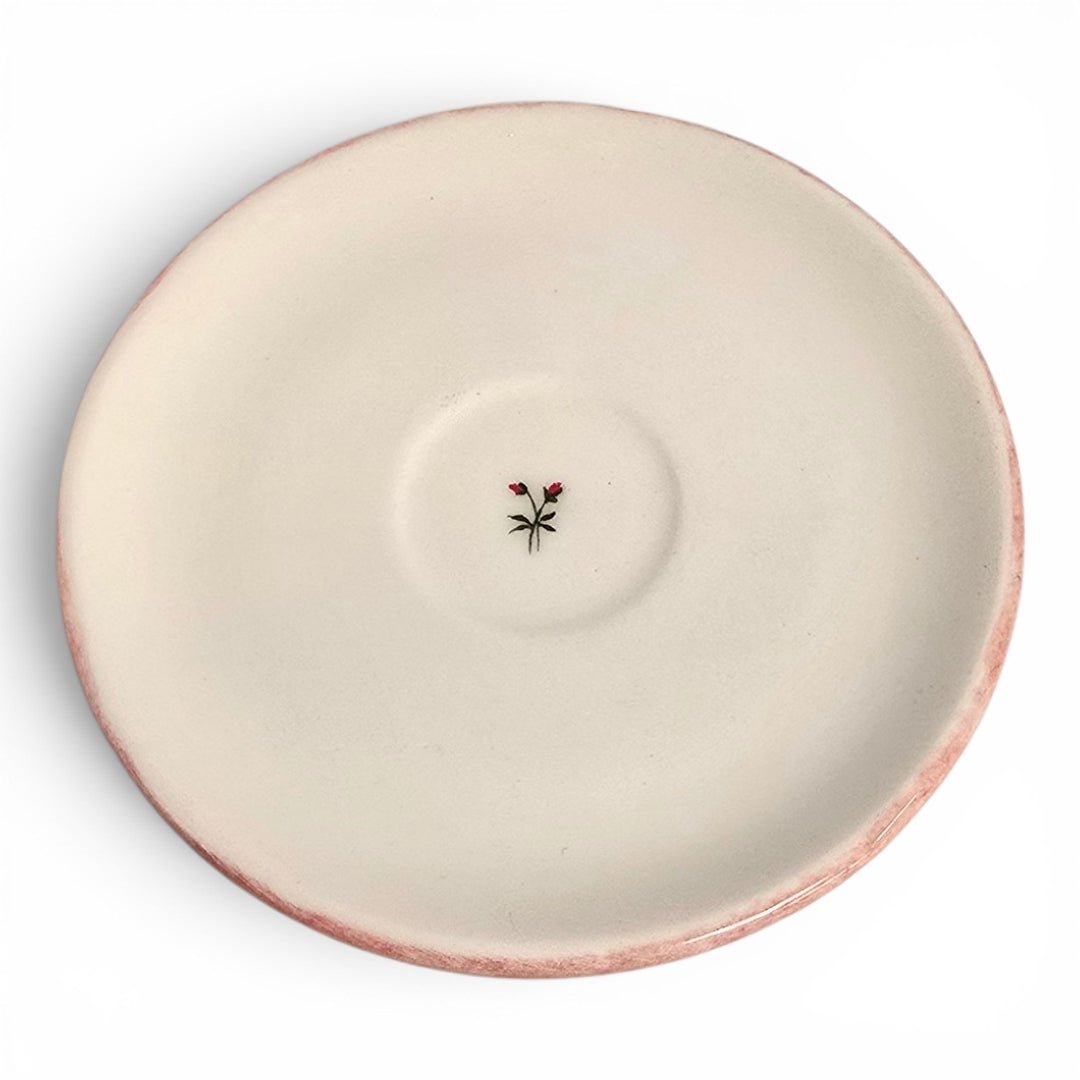 Tiny Red Rosebud Mug - UniqueEntity Art