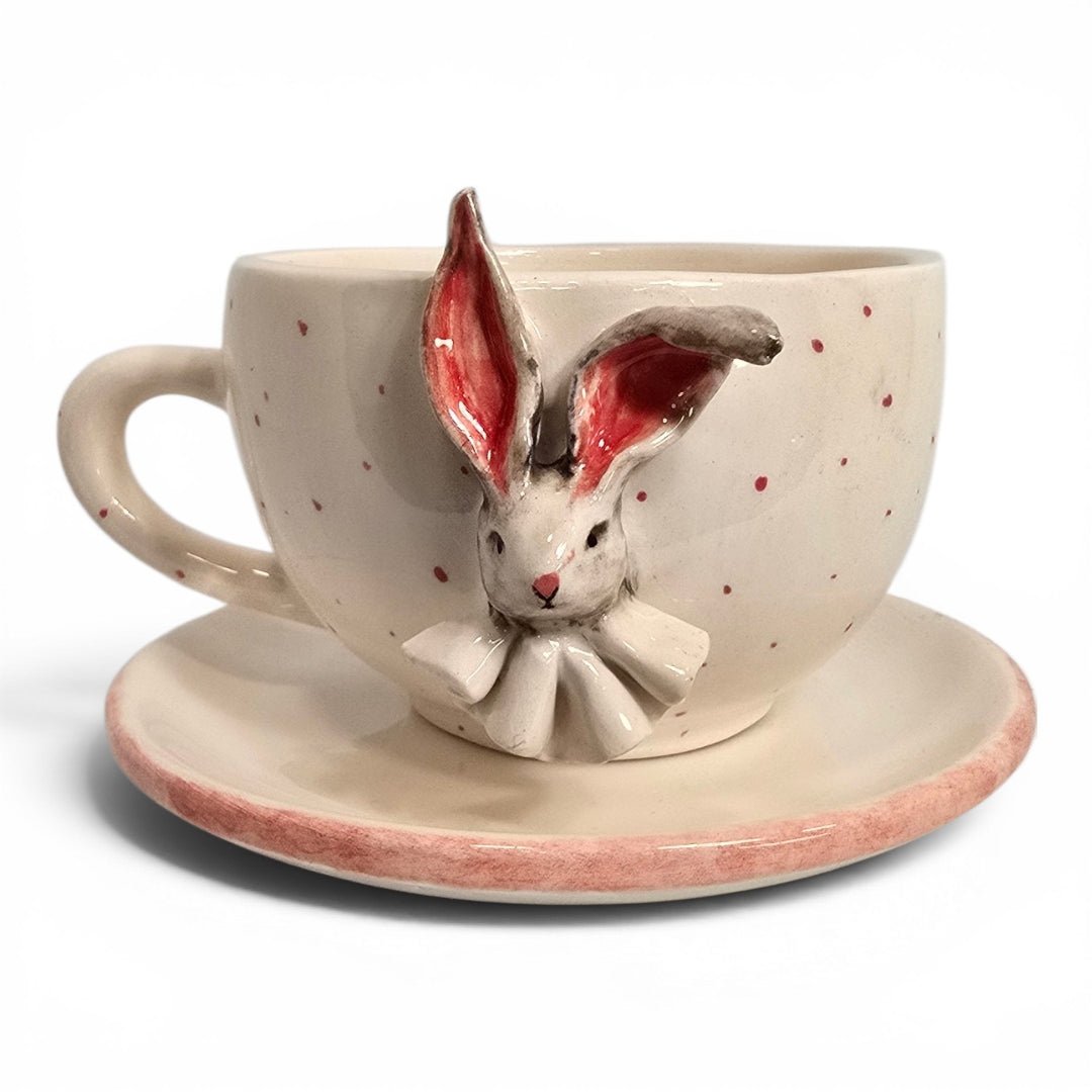 Tiny Red Rosebud Mug - UniqueEntity Art