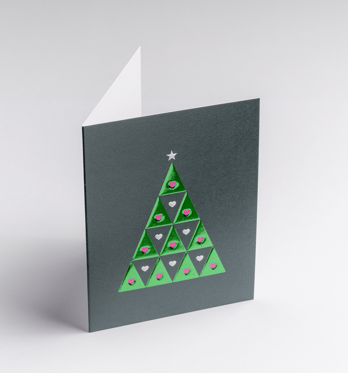 Tree Of Hearts Mini Christmas Card - UniqueEntity Art