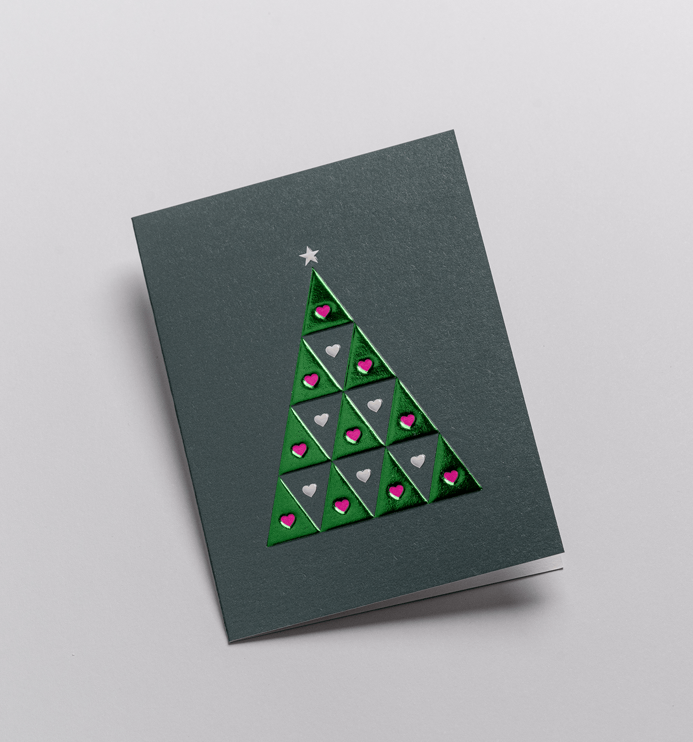 Tree Of Hearts Mini Christmas Card - UniqueEntity Art