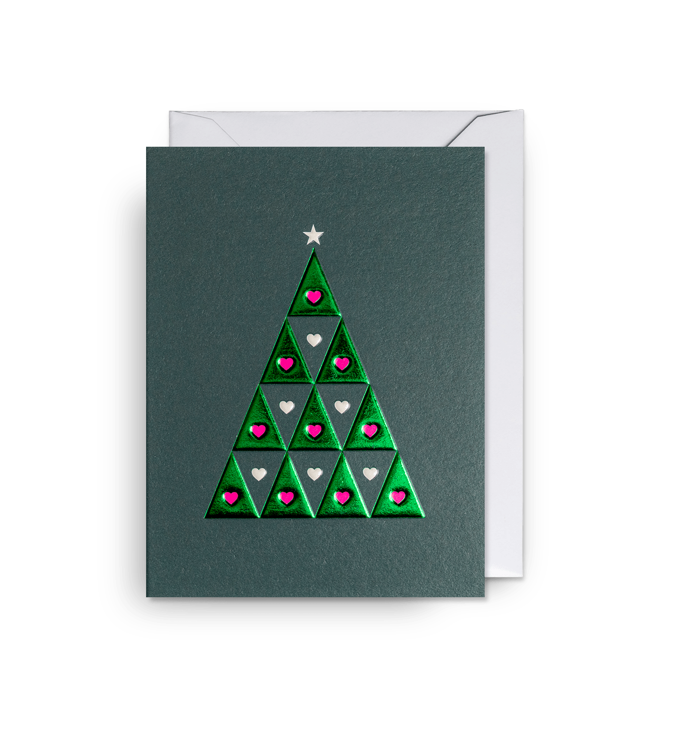 Tree Of Hearts Mini Christmas Card - UniqueEntity Art