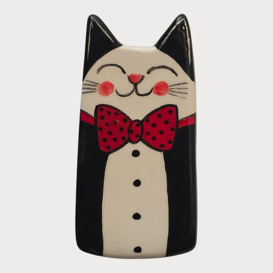 Tuxedo Cat Red Bowtie - UniqueEntity Art