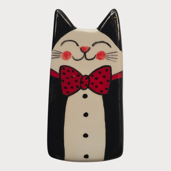 Tuxedo Cat Red Bowtie