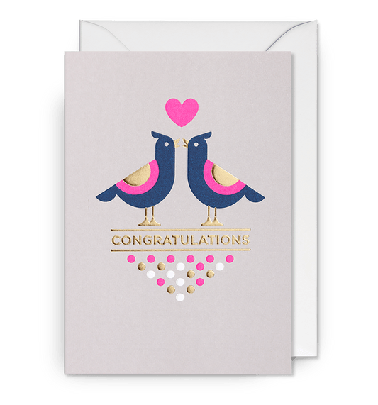 Two Little Birds Congratulations Card - UniqueEntity Art