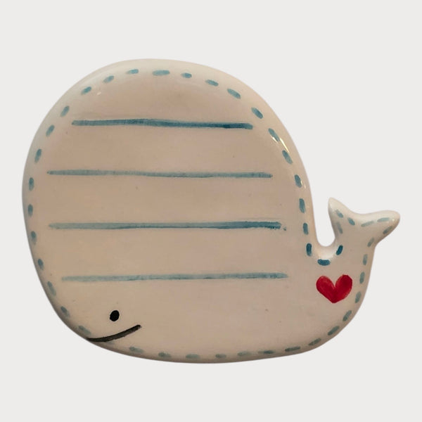 Whale Heart Striped Ceramic