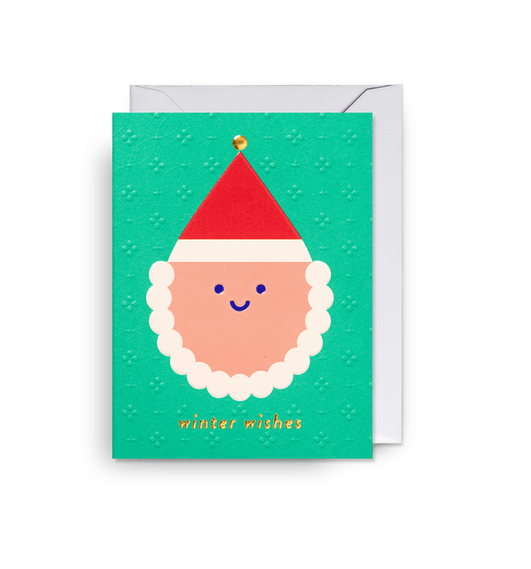 Winter Wishes Santa Mini Christmas Card