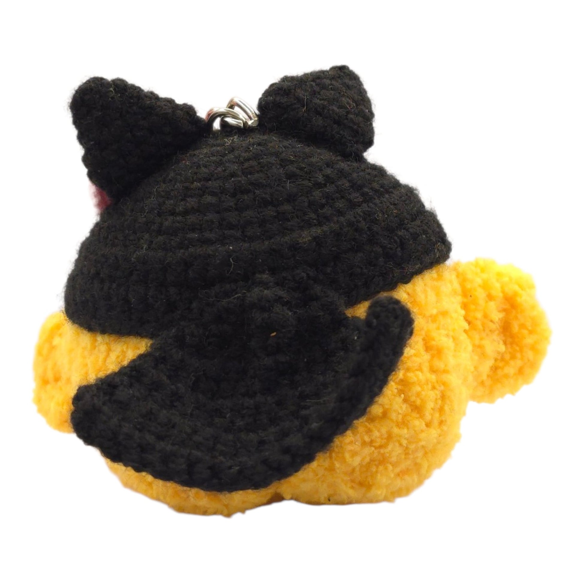 Yellow Chick Black Cat Keychain - UniqueEntity Art